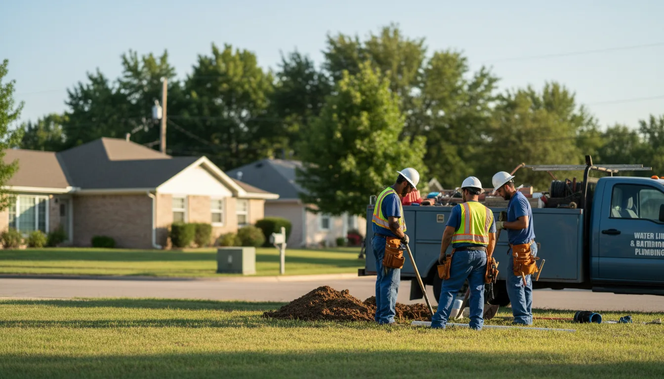 Residential water line and bathroom plumbing service in White Lake, SD